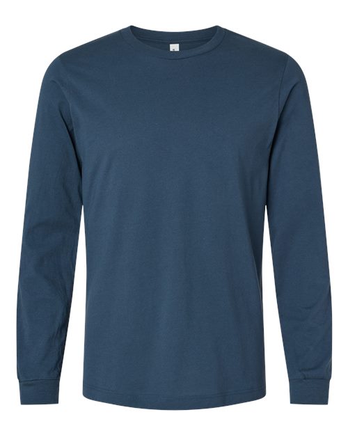 BELLA + CANVAS 3501 - Unisex Jersey Long Sleeve Tee in Vintage Navy