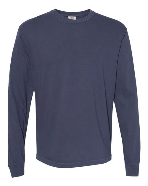 Comfort Colors 6014 - Unisex Garment-Dyed Heavyweight Long Sleeve T-Shirt in Navy