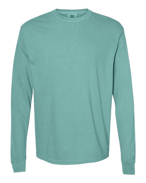 Comfort Colors 6014 - Unisex Garment-Dyed Heavyweight Long Sleeve T-Shirt in Seafoam