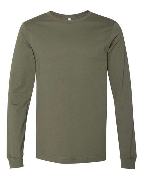 BELLA + CANVAS 3501 - Unisex Jersey Long Sleeve Tee in Military Green