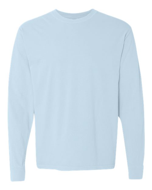 Comfort Colors 6014 - Unisex Garment-Dyed Heavyweight Long Sleeve T-Shirt in Chambray