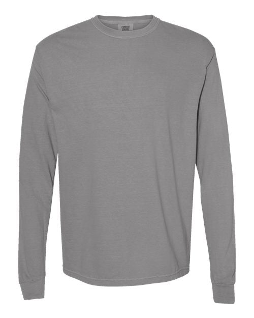 Comfort Colors 6014 - Unisex Garment-Dyed Heavyweight Long Sleeve T-Shirt in Grey