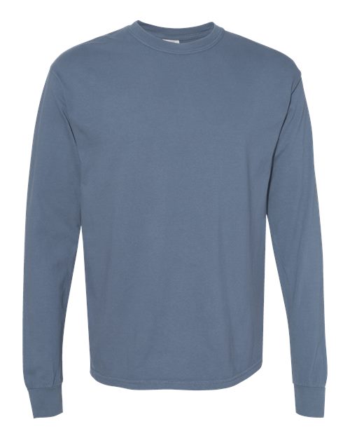 Comfort Colors 6014 - Unisex Garment-Dyed Heavyweight Long Sleeve T-Shirt in Blue Jean