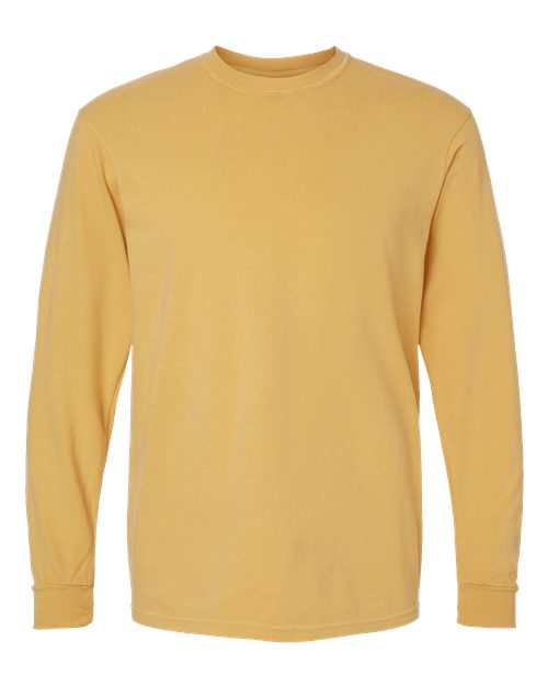 Comfort Colors 6014 - Unisex Garment-Dyed Heavyweight Long Sleeve T-Shirt in Mustard